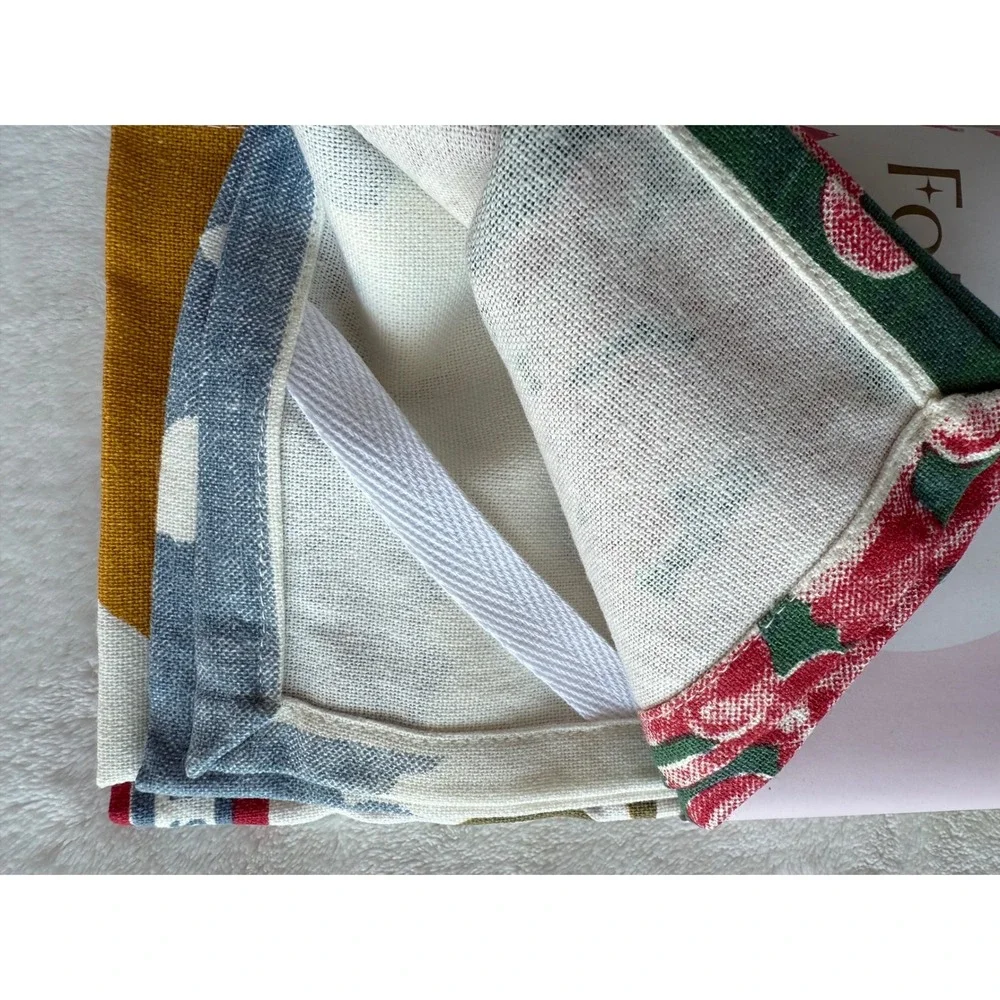NWT Folkulture Set of 3 Kitchen Towels Cloths‎ Colorful Print Cottagecore Floral